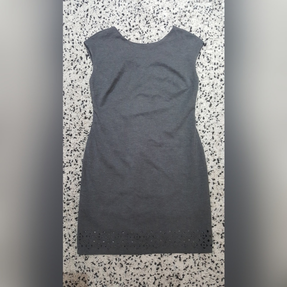 Banana republic hem detail gray dress